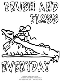 brush teeth coloring pages printable