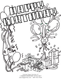 birthday coloring pages giggletimetoys