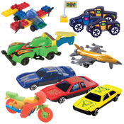 Pull Back Action Toys - Cars - Jets 
