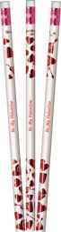 Valentine's Day Foil Pencil Set  - 3 Pack - Personalized