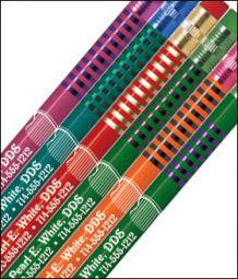 Hot Stripe Pencils - Personalized