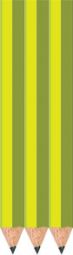Neon Yellow Golf Pencils - Hexagon - Blank